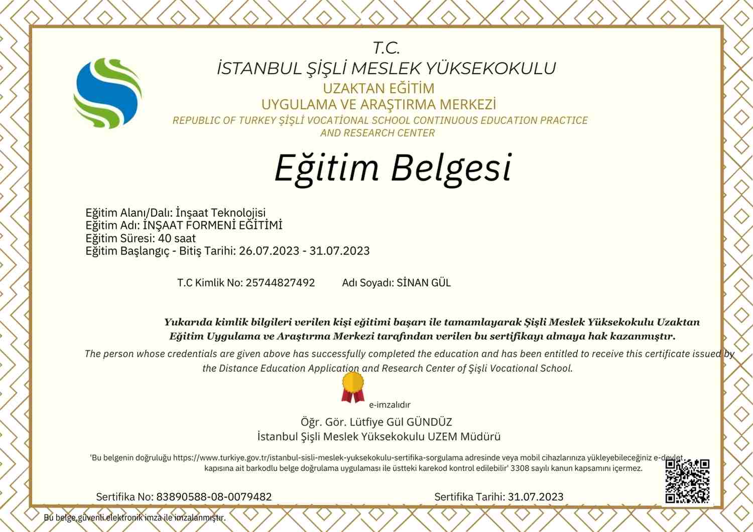 İNŞAAT FORMENİ