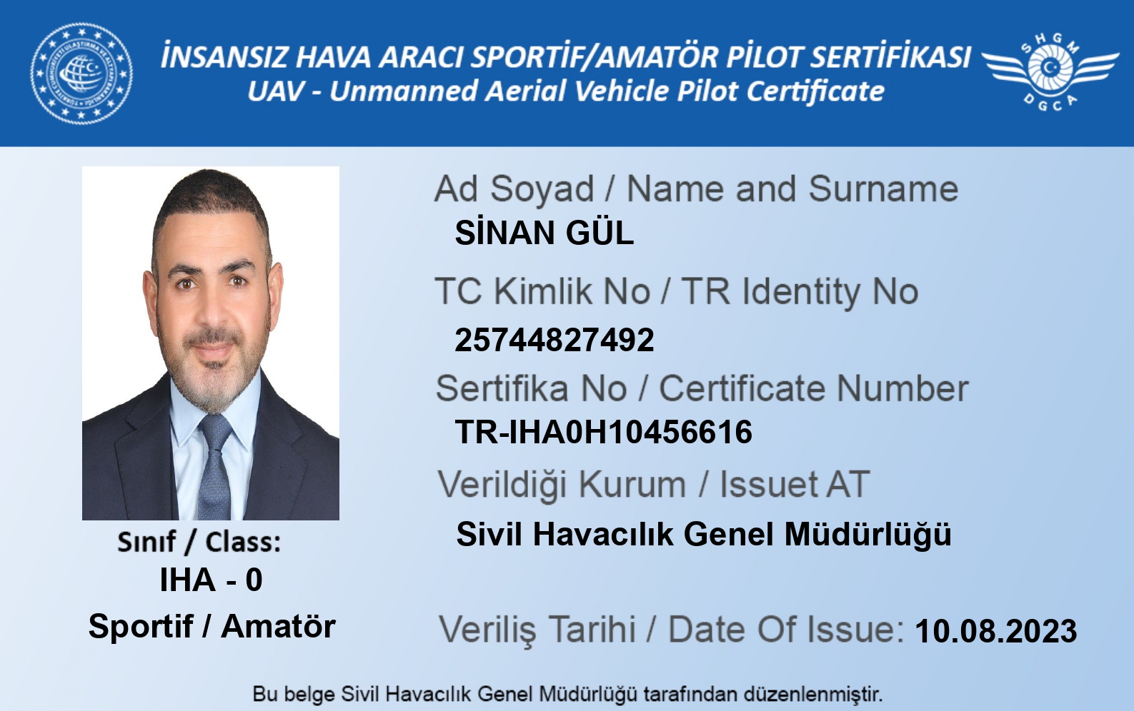 İHA - 0 PİLOTLUK BELGESİ